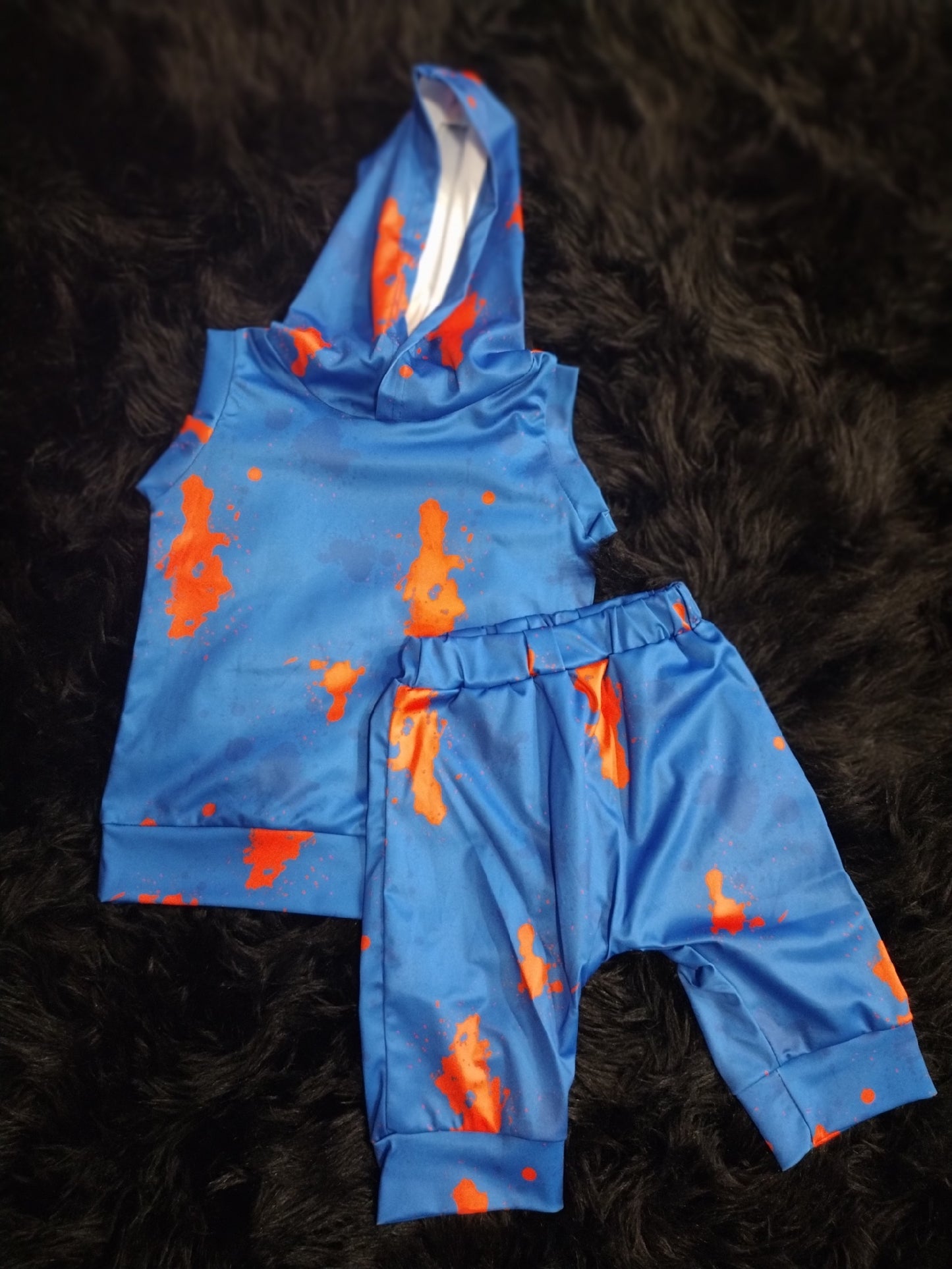 Splattered Paint Pants/Shorts Set