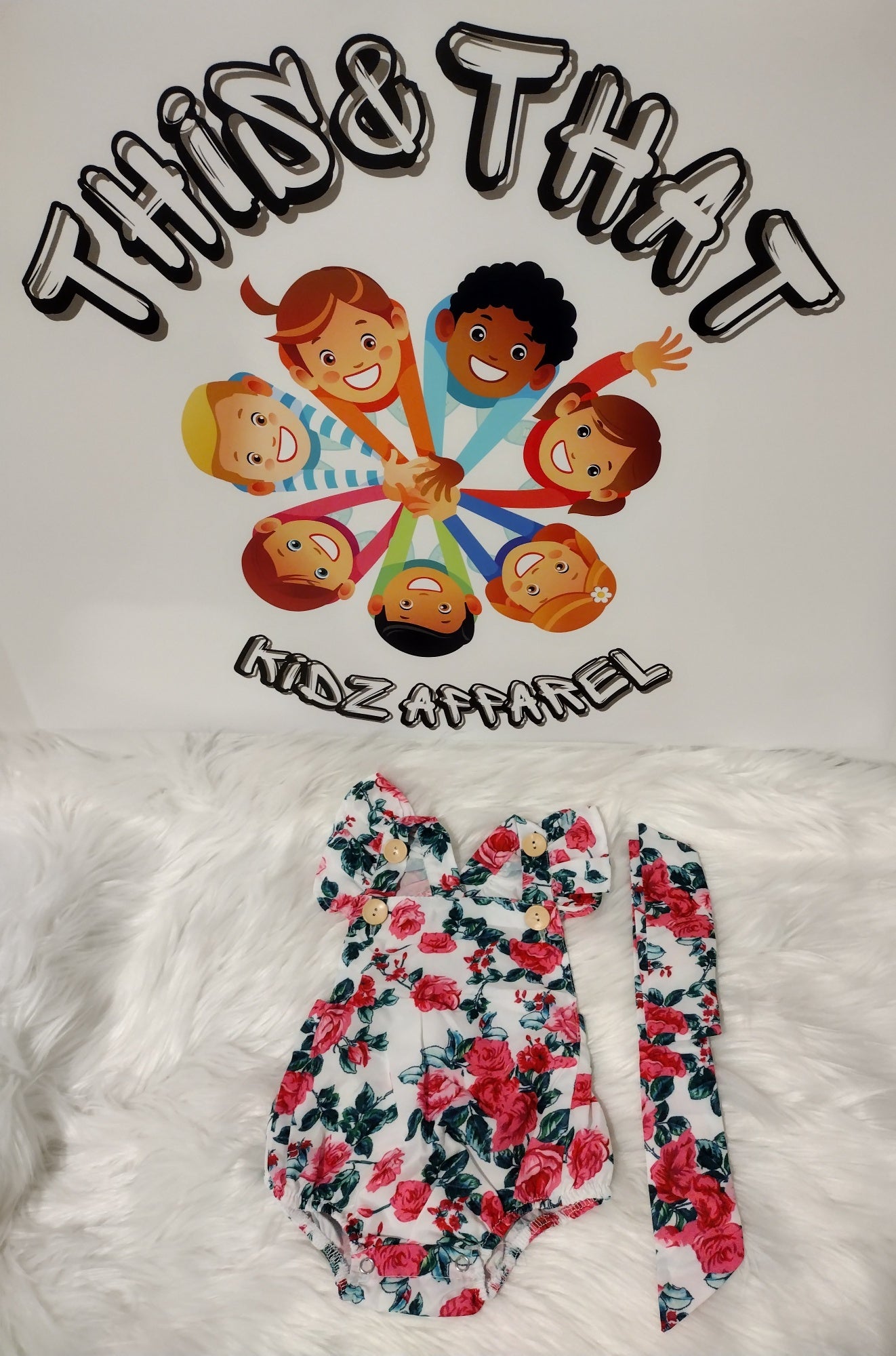 Mommy's Pretty Flower Romper Set