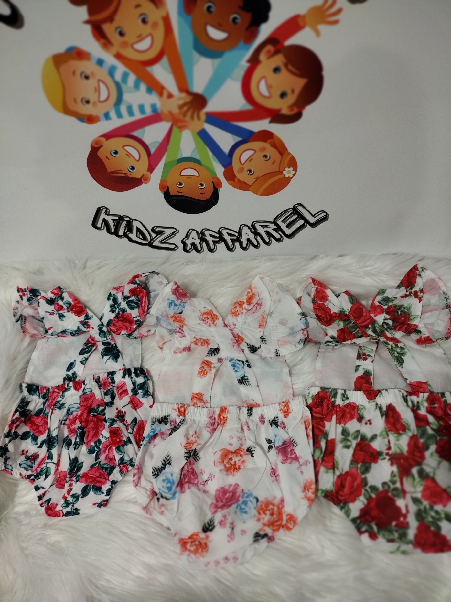 Mommy's Pretty Flower Romper Set