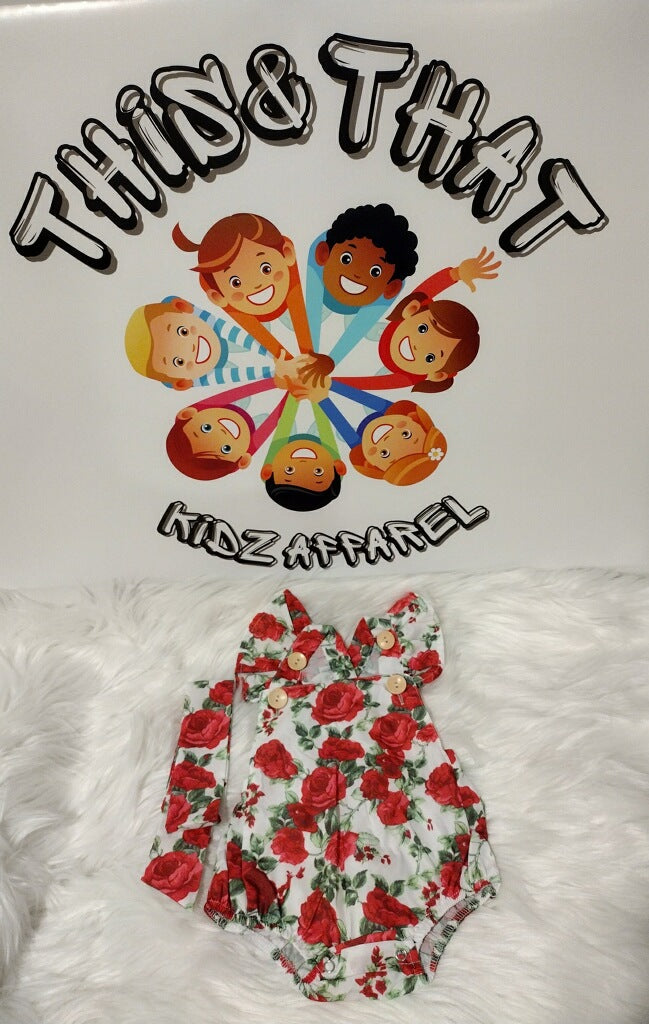 Mommy's Pretty Flower Romper Set